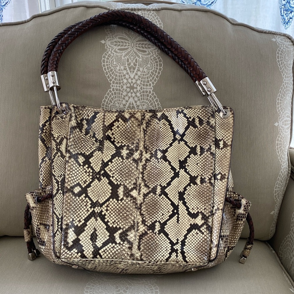 Michael Kors snake skin tote.